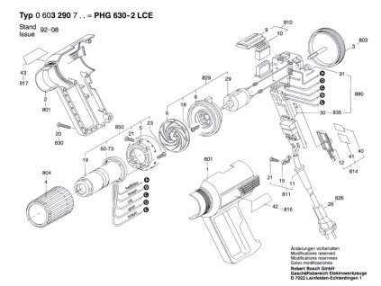 Horkovzdušná pistole PHG 630-2 LCE Bosch 0603290708