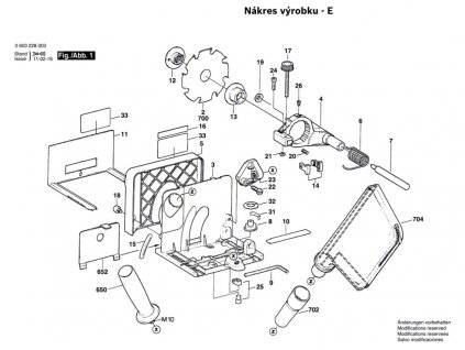 FRÉZA NA STÍNĚNÉ SPÁRY PSF 22 Bosch 0603228003