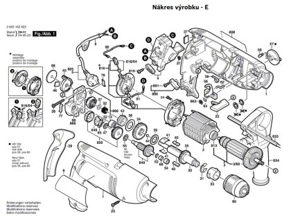 Příklepová vrtačka PSB 750-2 RE Bosch 0603162608