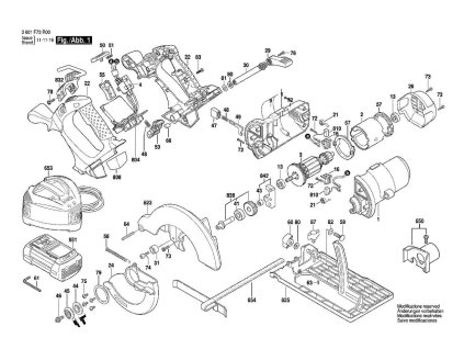 Aku okružní pila GKS 36 V-LI Bosch 3601F73R00
