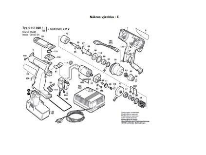 Aku příklepový šroubovák GDR 50 Bosch 0601939780