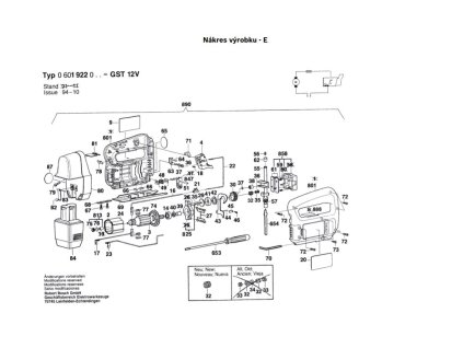 Aku přímočará pila GST 12 V Bosch 0601922003
