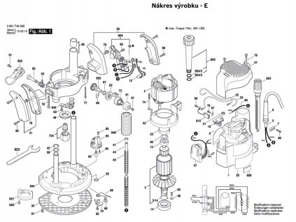 Horní frézka GOF 2000 CE Bosch 3601F49020