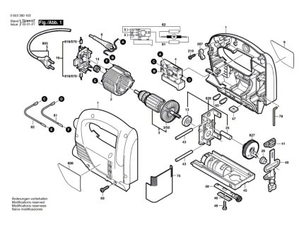 Stolní pila PST 650 Bosch 0603380108