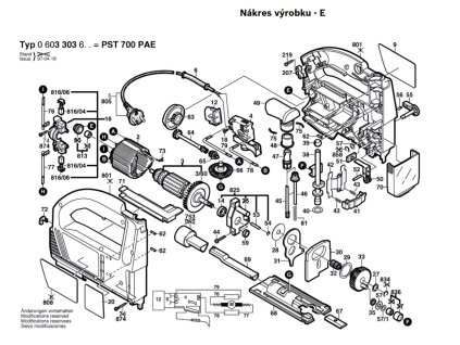 Stolní pila PST 700 PAE Bosch 0603303608