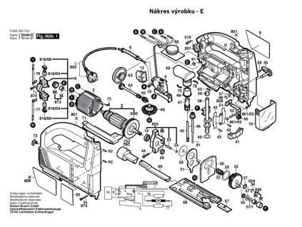 Stolní pila PST 800 PAC Bosch 0603303708