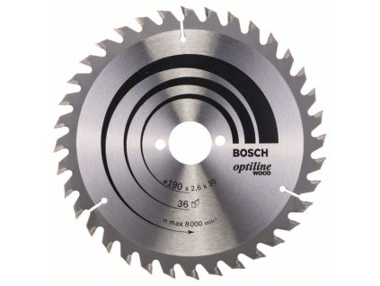 Bosch Pilový kotouč Optiline Wood 190 x 30 x 2,6 mm, 36