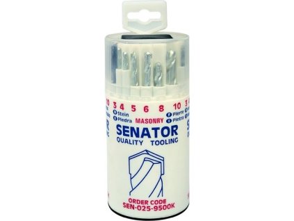 Sada vrtáků HSS 18-dílná typ N DIN 338 3-10mm válcová stopka SENATOR