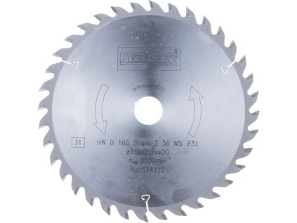 Pilový kotouč Shark HW pr.160x2,2xpr.20;36 WZ Narex