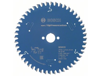 Pilový kotouč Expert for High Pressure Laminate; 160 x 20 x 2,2 mm, 48 BOSCH