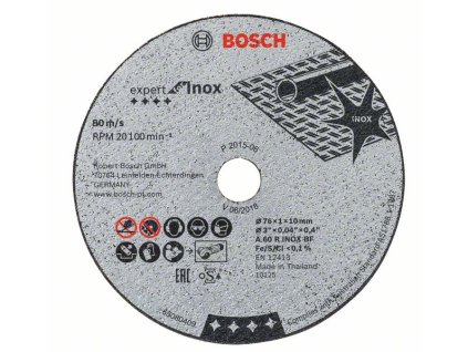 Bosch Rozbrušovací kotouč Expert for Inox A 60 R INOX BF; 76 mm; 1 mm; 10 mm