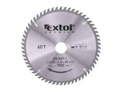 Kotouč pilový s SK plátky, O 210x3,0x30mm, 60T (8803237) EXTOL PREMIUM