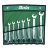 Sada očkoplochých ráčnových klíčů Gola - 8 dílů