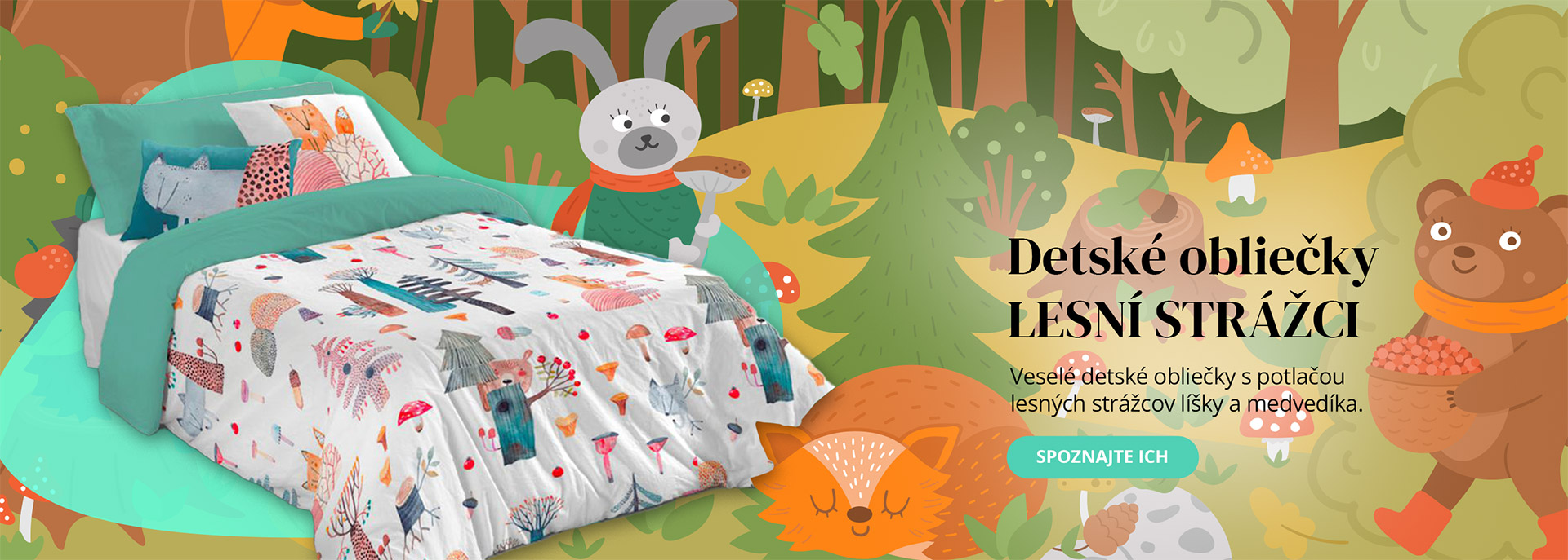 Detské obliečky LESNÍ STRÁŽCI