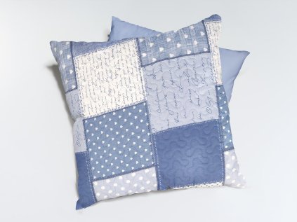 Dekoračný vankúš PATCHWORK Modrá | Bumbalko.sk