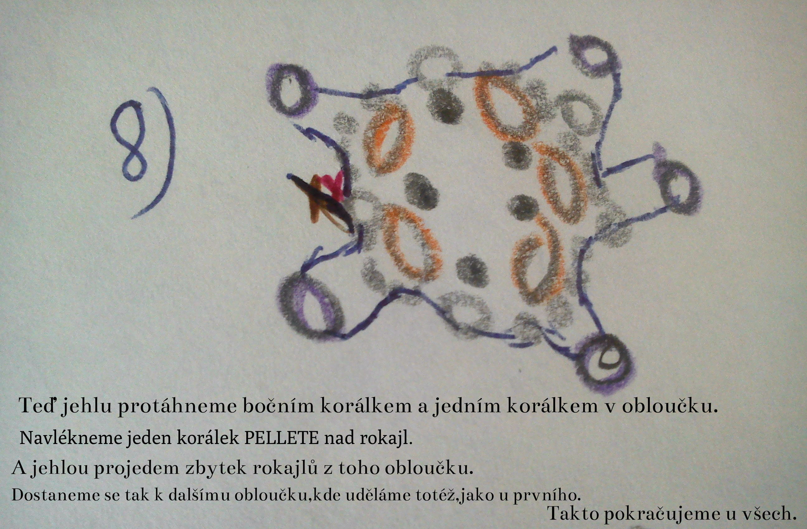 Krok v korálkování č. 8