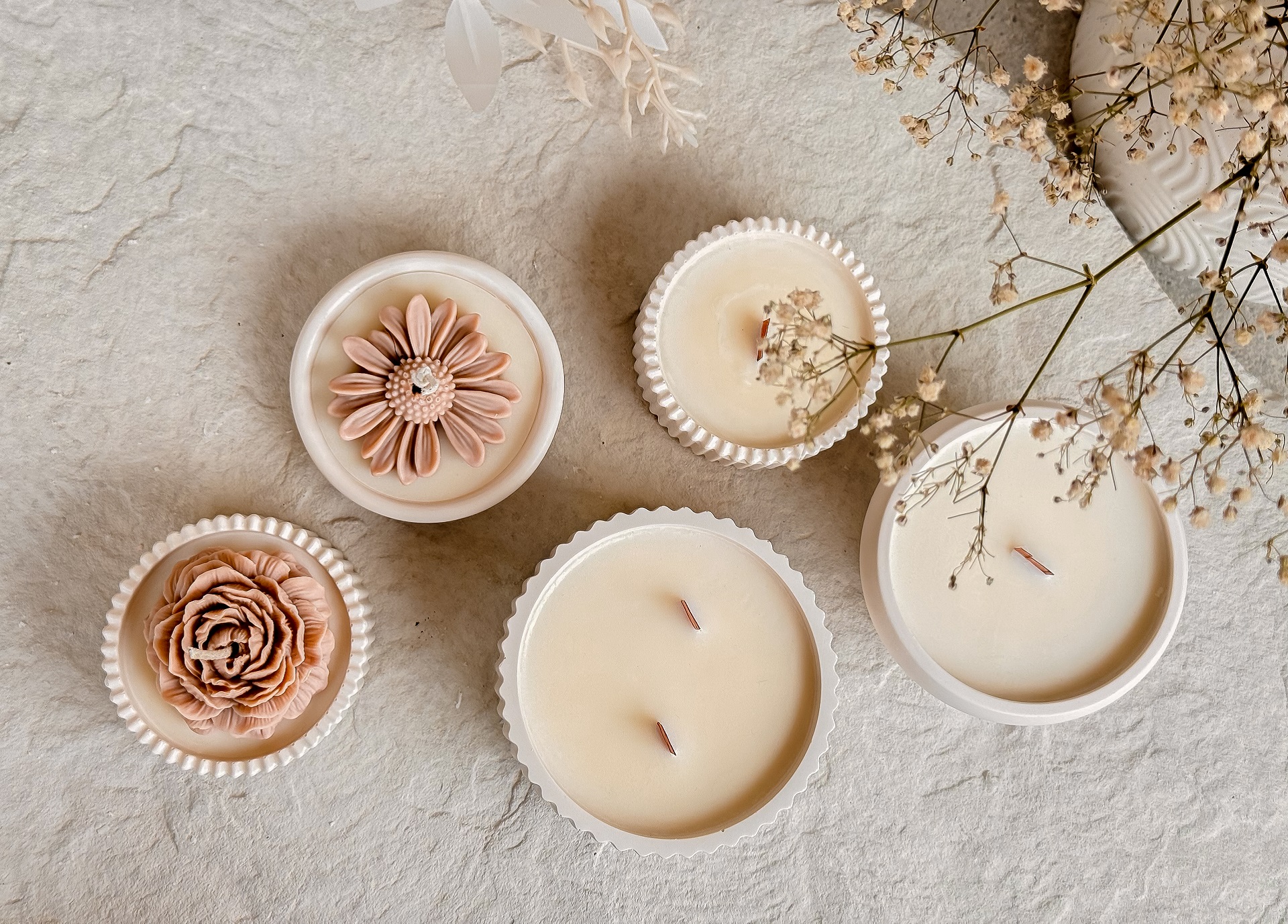 Sviečky zo sójového vosku