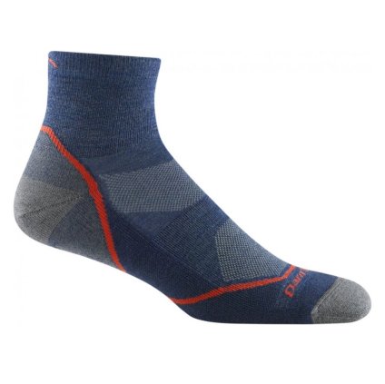 Ponožky DARN TOUGH Light Hiker 1/4 Lightweight With Cushion (Barva Denim, Velikost 43-45,5 EU)