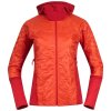 Bunda BERGANS Women Cecilie Light Insulated Hybrid (Barva Energy Red-Red Leaf, Velikost S)