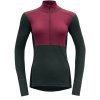 Triko DEVOLD Women Lauparen Zip Neck (Barva Moon-Ink-Flood, Velikost L)