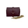 Vínová crossbody z pravé kůže