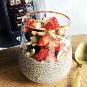 Berry + Almond Chia Pudding