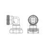 Vykurovacia technika Adaptér - EK 3/4"x3/4"; rohový