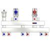 Vykurovacia technika Horizontálny rozdeľovač MULTIMIX-C - 1"x3/4"; 3cestný