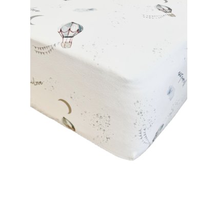 10713 bavlnene prosteradlo do kolebky a kosiku 40x90 cm balony white