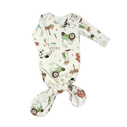 13482 kojenecke body s uzlem 0 3 mesice farmar white