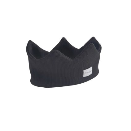 Bavlněná čelenka KORUNKA 6-12m Grafit
