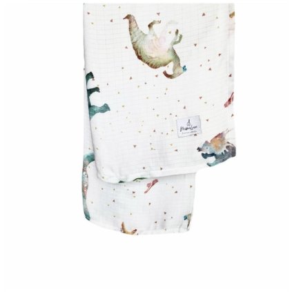 Mušelínová plenka 100x100 cm Dino