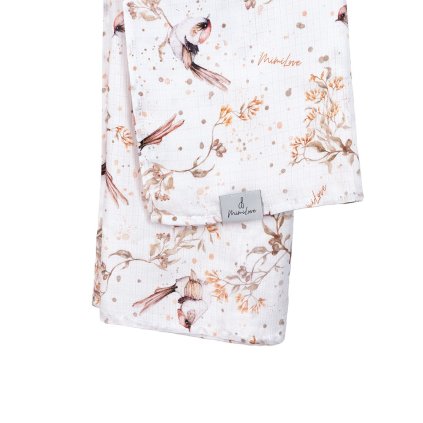 Mušelínová plenka 100x100cm Golden birds