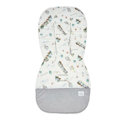 11936 podlozka do kocarku vlacky white