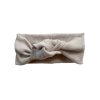 Bavlněná čelenka s uzlem žebrovaná vel. od 5 let, až pro dospělé Béžová