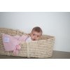 Bambusová dečka s bambulkami Pudrová růž