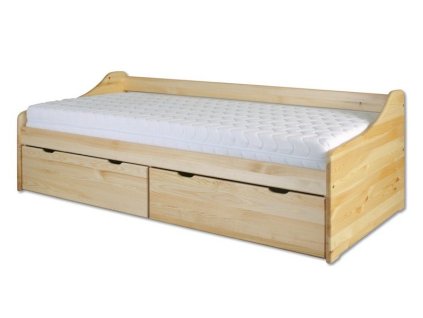 Posteľ z masívu s úložným priestorom LK130