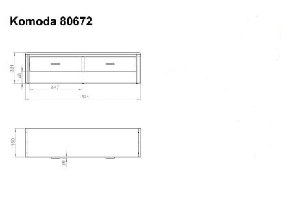 Štýlová čalúnená komoda 80672
