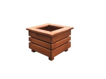 Drevený štvorcový kvetináč MO270