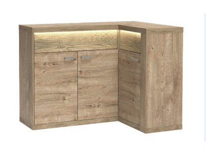 Rohová komoda Natural N-15