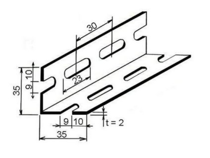 Profil L 35x35x2 perforovany