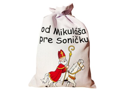 mikuláš na koni vrecko darcek pre deti