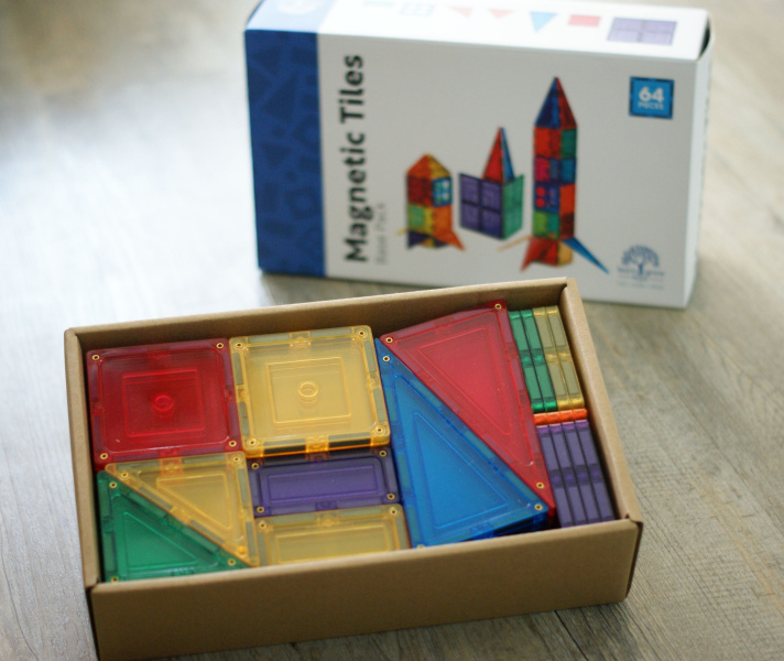 Barevné průhledné dílky Connetix a Learn&Grow