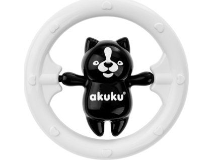 Chrastítko Akuku medvídek černobílý