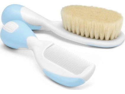 CHICCO Hřeben a kartáč modrý