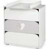 Komoda Klups Nel Srdíčko bílo/šedá