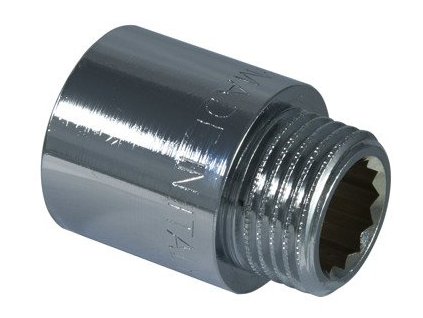 TDM BRASS 110C prodloužení 1/2" mosazné chrom