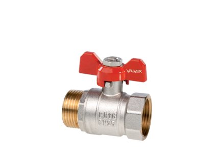 VALVEX ORO kulový kohout s ucpávkou MF motýl