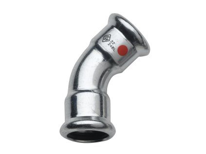 TURBO STEEL oblouk 45° FF z uhlíkové oceli lisovací