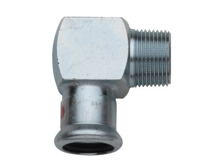 TURBO STEEL přechodový oblouk s vnějším závitem z uhlíkové oceli lisovací 15